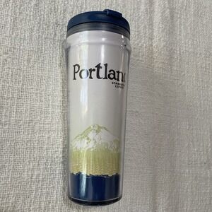 Starbucks‎ coffee Portland OR 2004 tumbler travel mug 12 oz. Mt  Hood PNW